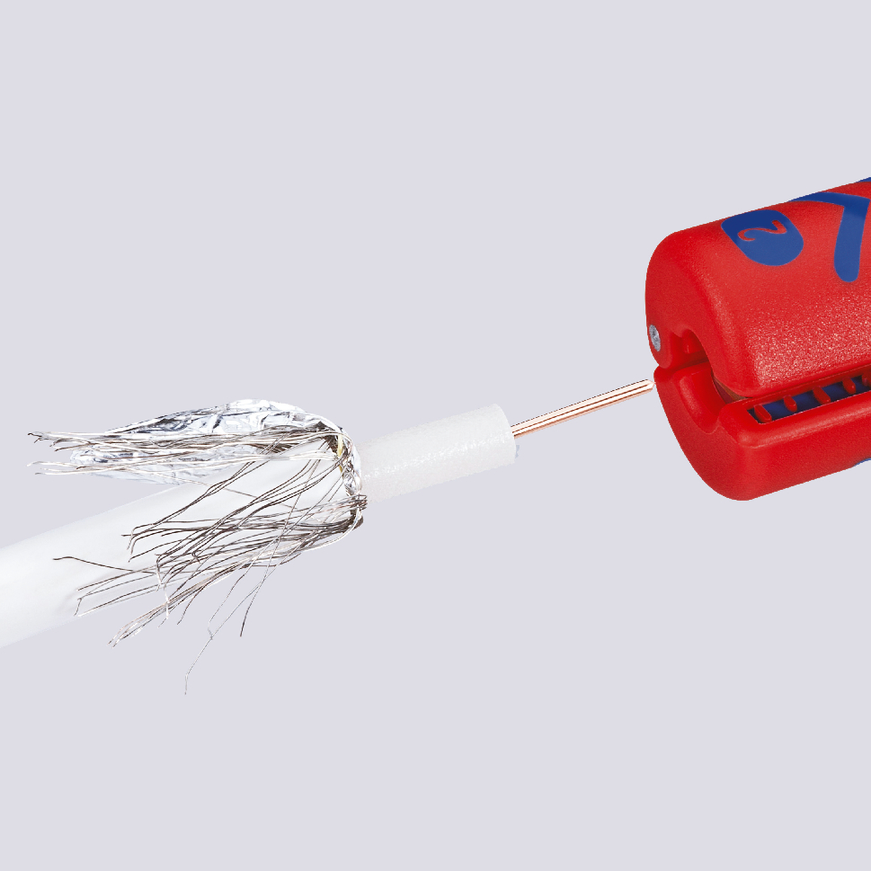 Outil a denuder pour cables coaxiaux KNIPEX - 16 60 100 SB