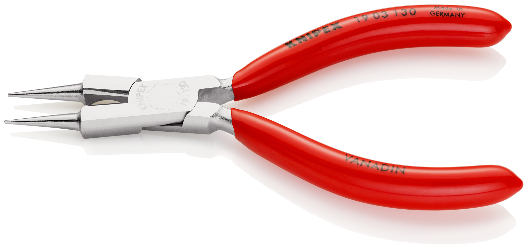 Pince a becs ronds 130mm avec tranchant KNIPEX - 19 03 130