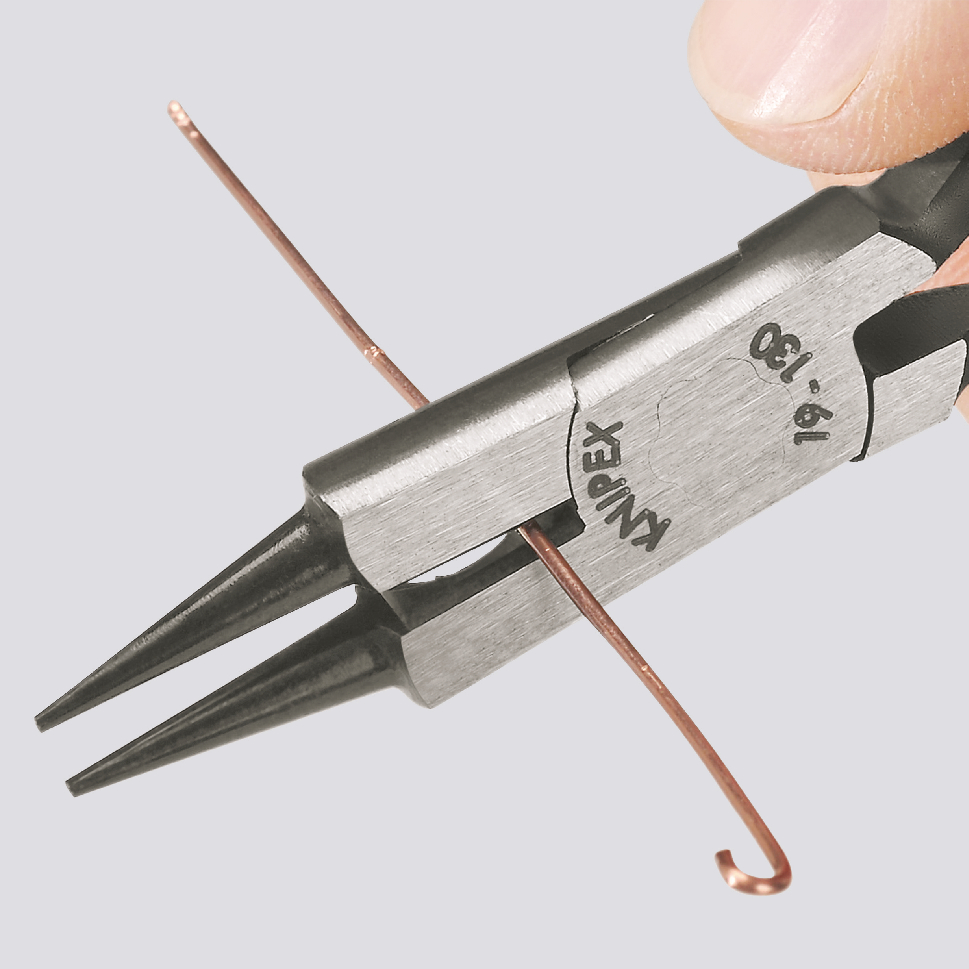 Pince a becs ronds 130mm avec tranchant KNIPEX - 19 03 130
