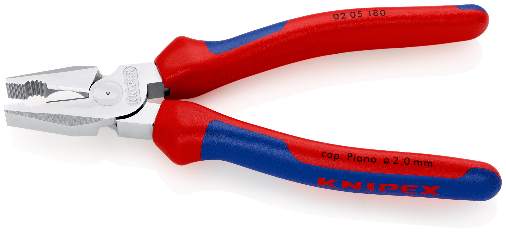 Pince universelle à forte démultiplication 180mm chrome KNIPEX - 02 05 180