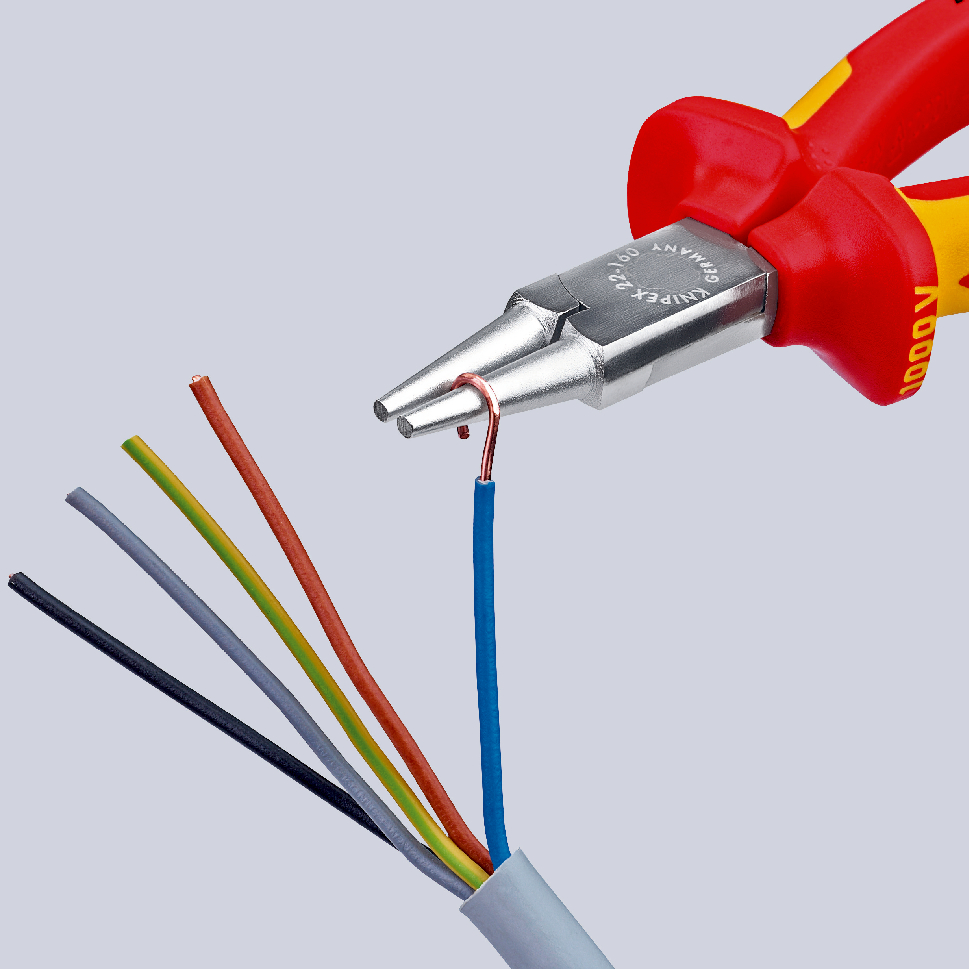 Pince a becs ronds 160mm chrome 1000v KNIPEX - 22 06 160