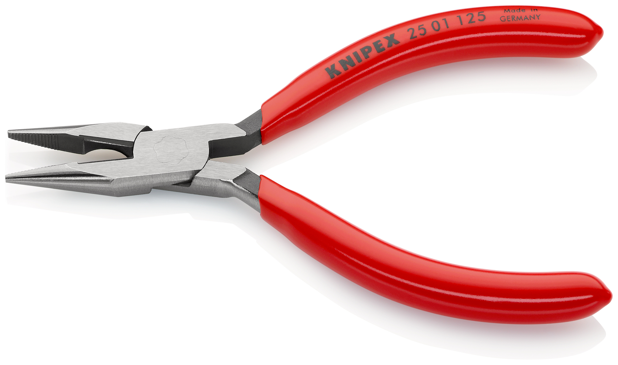 Pince a bec 1/2 rond 125mm av. tranchant KNIPEX - 25 01 125