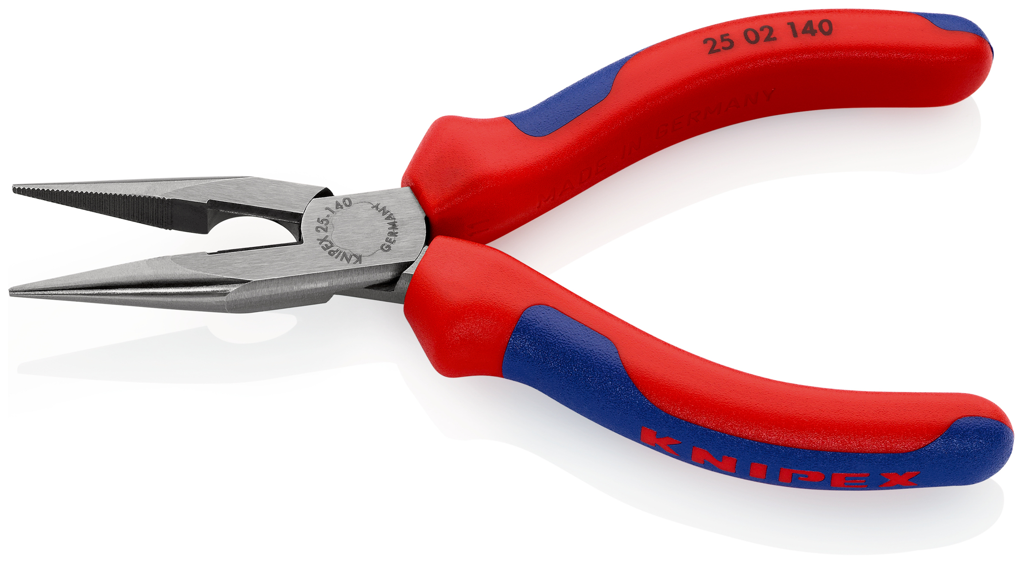 Pince a bec 1/2 rond 140mm av. tranchant KNIPEX - 25 02 140