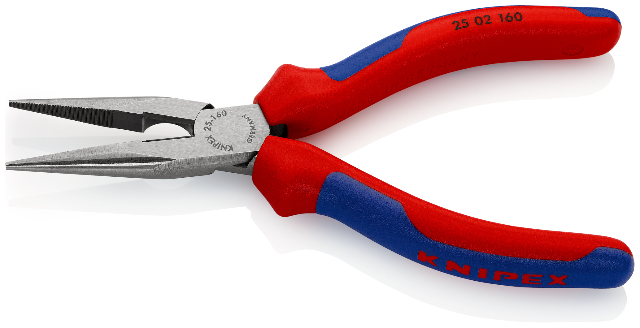 Pince a bec 1/2 rond 160mm av. tranchant KNIPEX - 25 02 160 SB