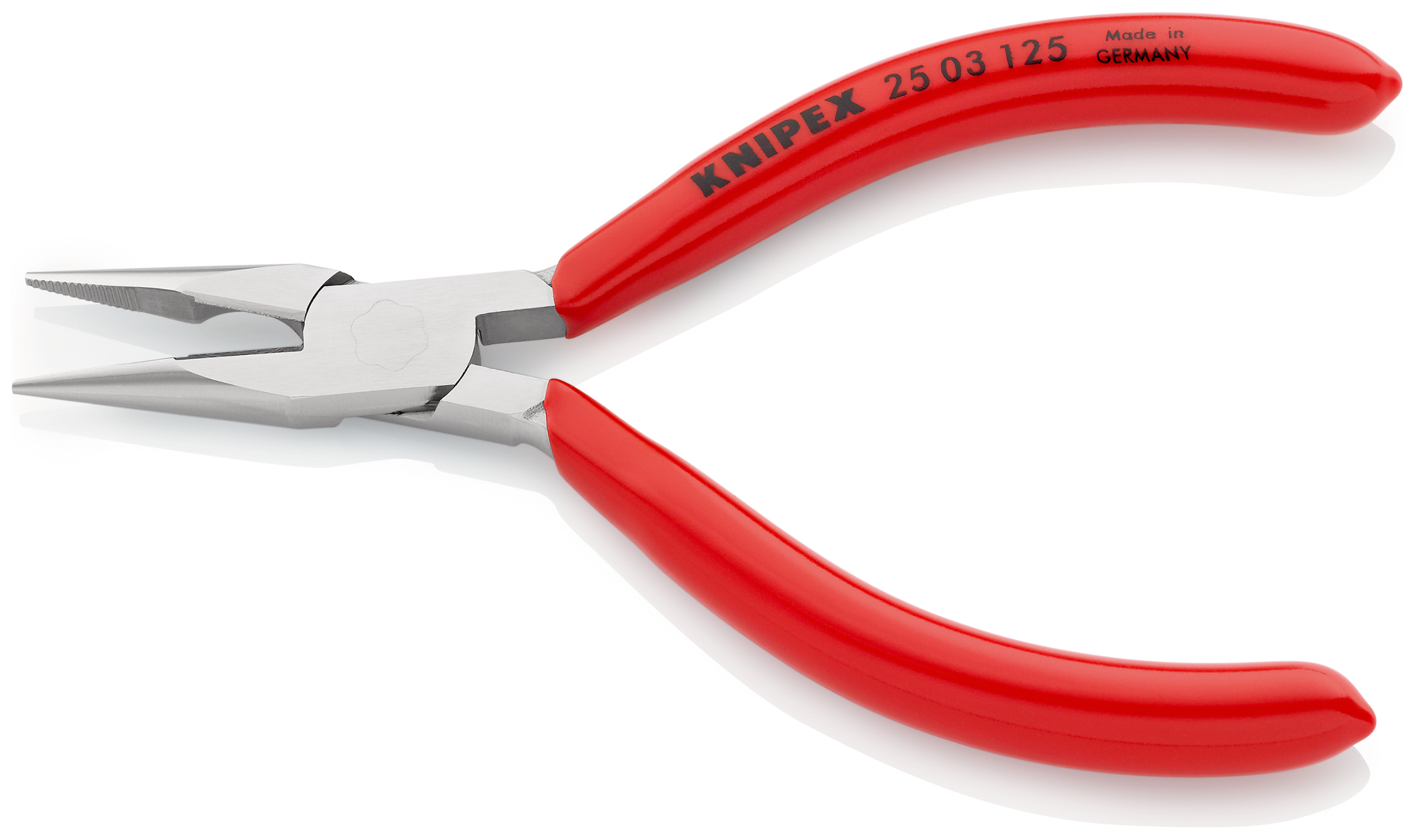 Pince radio bec 1/2 rd 125mm chrome KNIPEX - 25 03 125