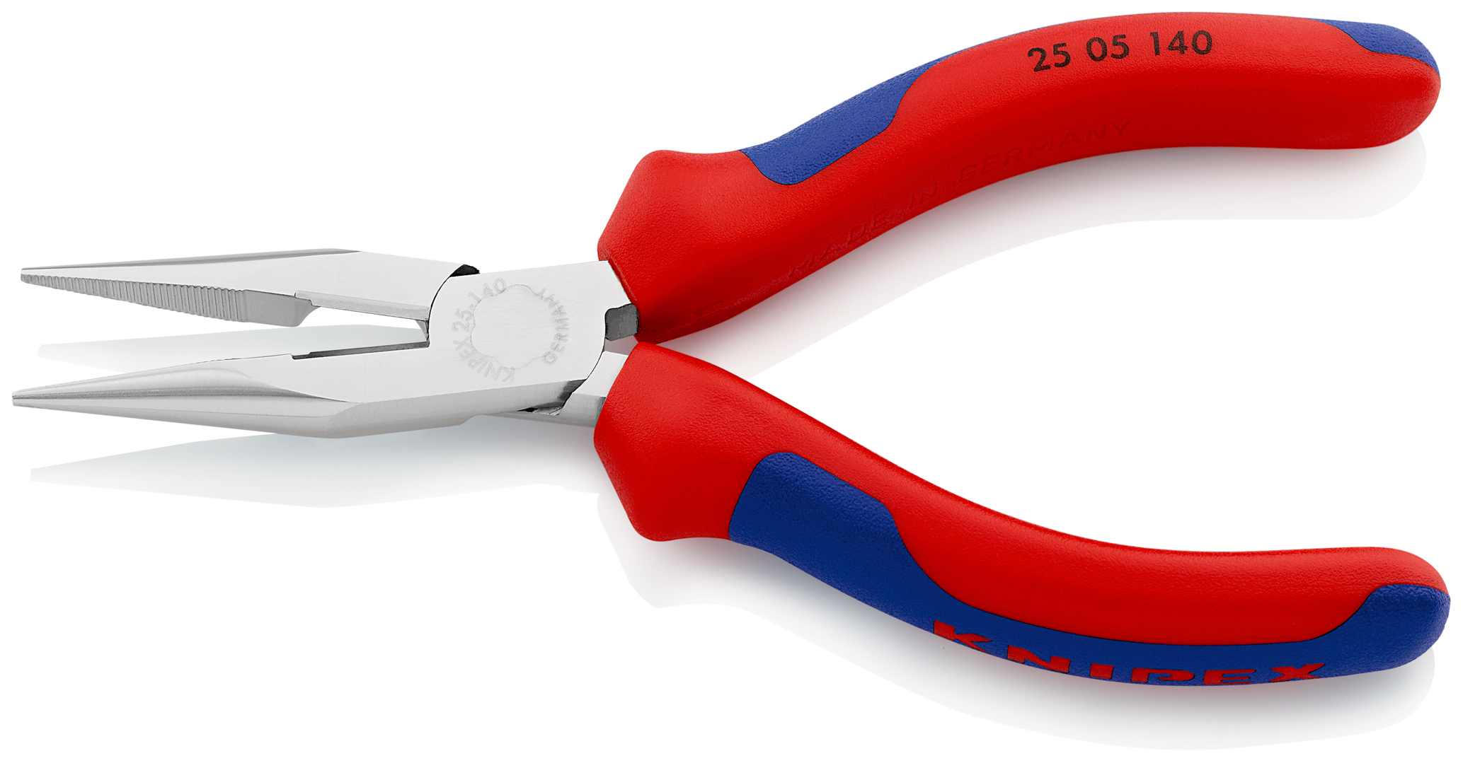 Pince radio bec 1/2 rd 140mm chrome KNIPEX - 25 05 140