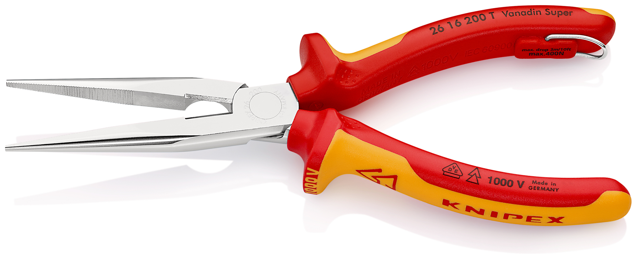 Pce bec 1/2 rond 200mm chr 1000v antich KNIPEX - 26 16 200 T