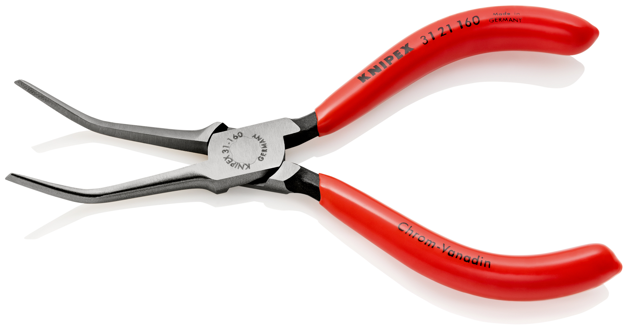 Pince de préhension 160mm coudée 45° - Gainage PVC - Avec becs longs : 55mm KNIPEX - 3121160