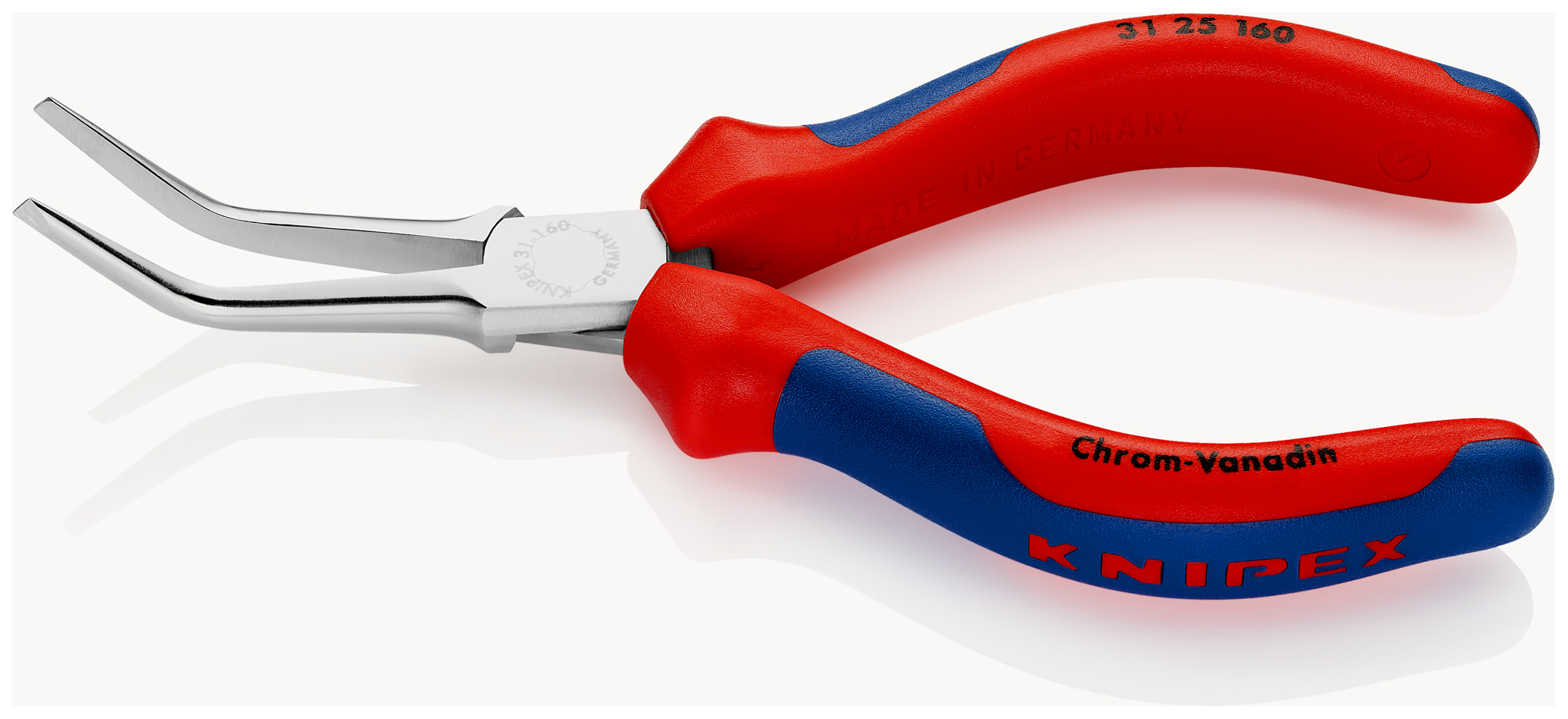 Pince de préhension ultrafine électrique  160mm chrome 45° KNIPEX - 31 25 160