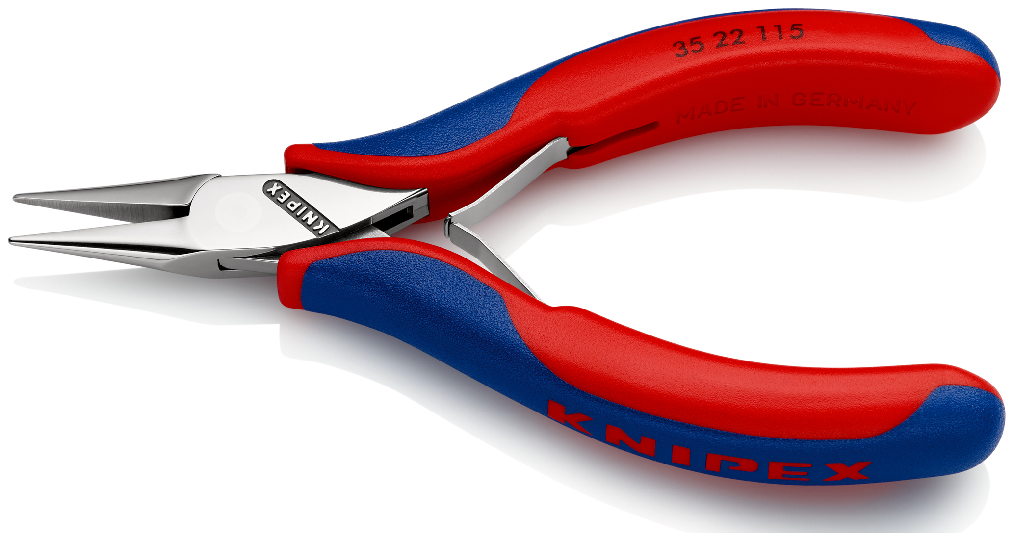 Pince de préhension - Becs demi-ronds lisses - 115mm - Bi-matière Polie miroir KNIPEX - 3522115