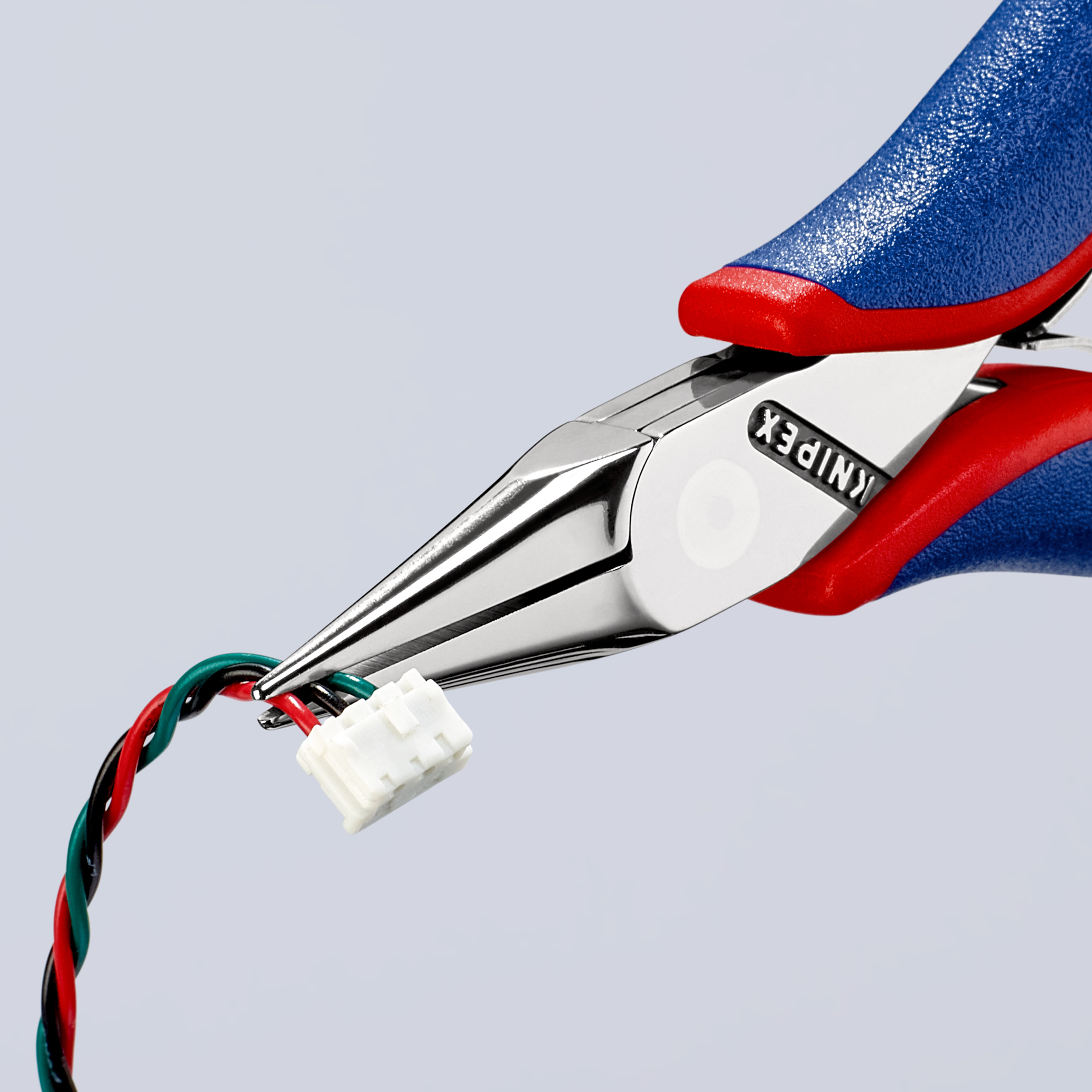 Pince de préhension - Becs demi-ronds lisses - 115mm - Bi-matière Polie miroir KNIPEX - 3522115