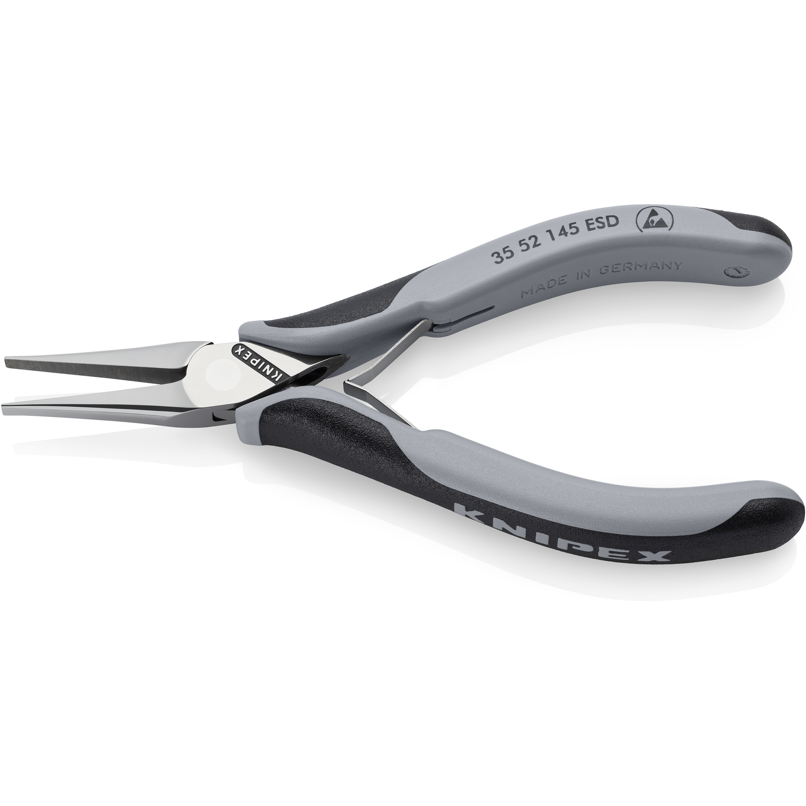 Pince de préhension pour l'électronique ESD avec gaines bi-matière polie miroir KNIPEX - 3552145ESD