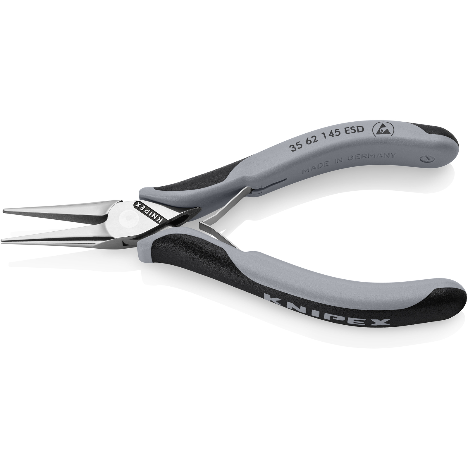Pince de préhension pour l'électronique ESD avec gaines bi-matière polie miroir KNIPEX - 3562145ESD