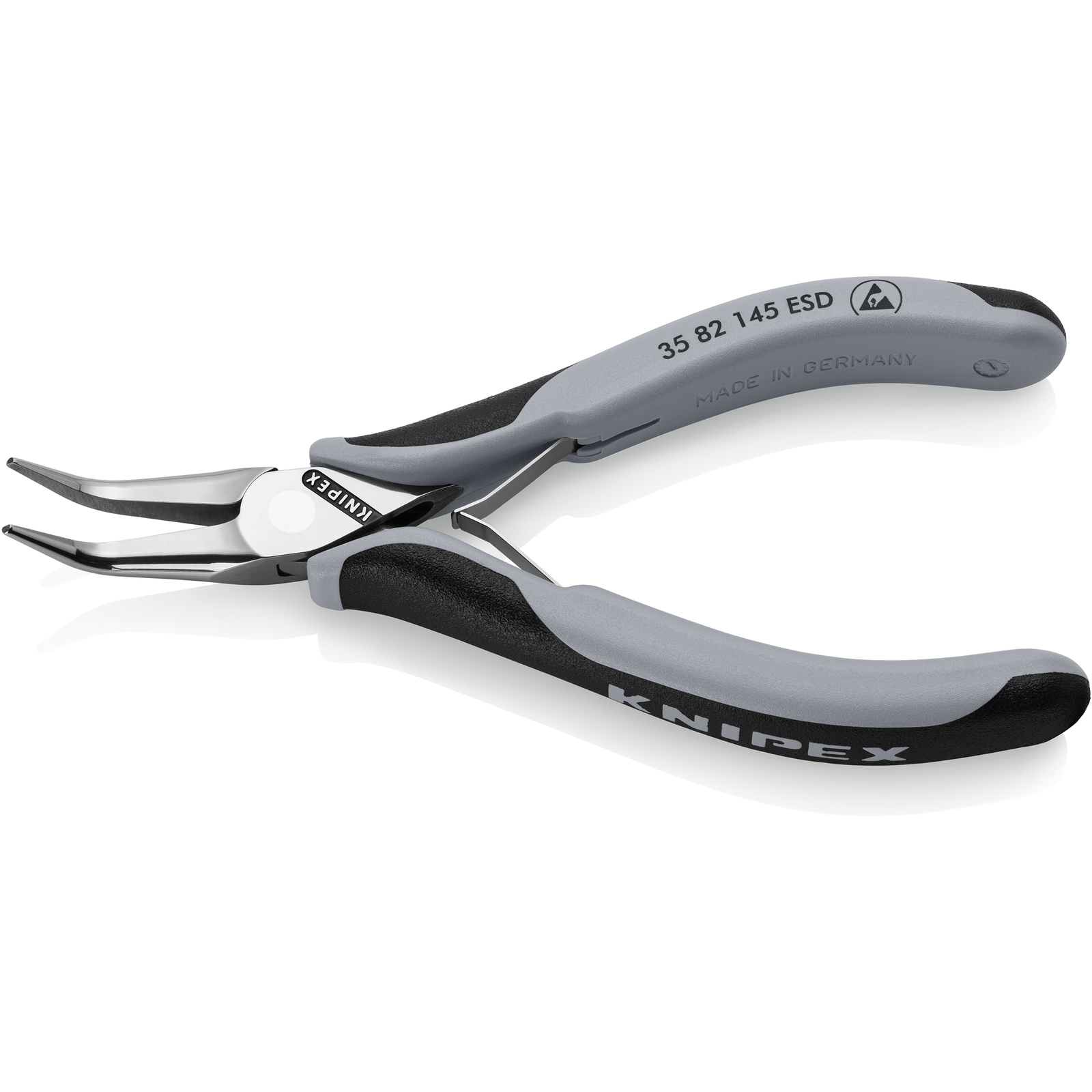 Pince de préhension pour l'électronique ESD avec gaines bi-matière polie miroir KNIPEX - 3582145ESD