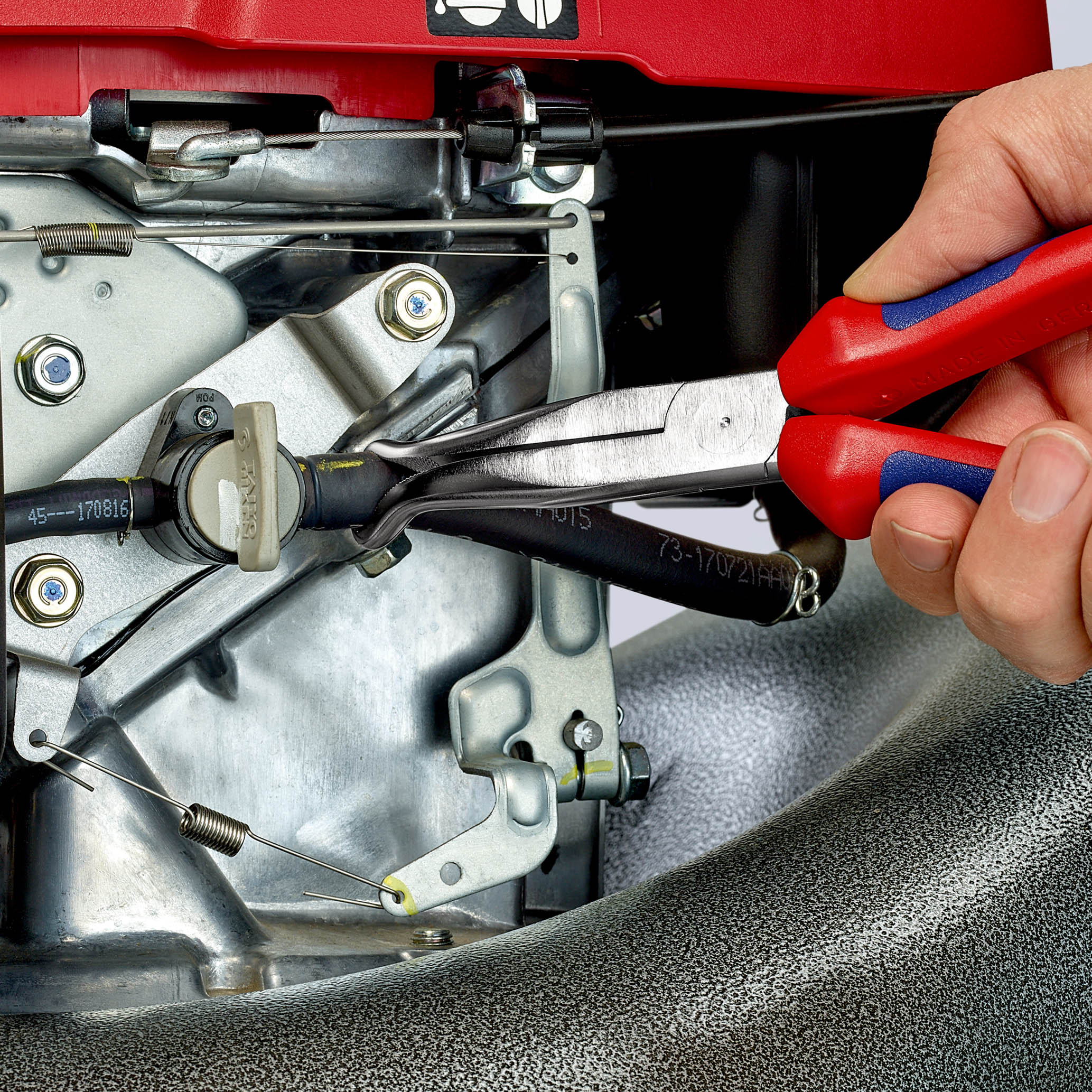 Pince cosses bougie 200mm chrome 45° KNIPEX - 38 95 200