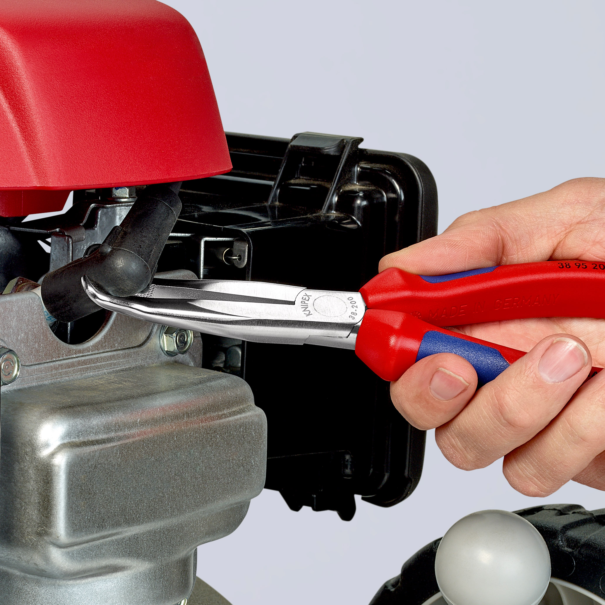 Pince cosses bougie 200mm chrome 45° KNIPEX - 38 95 200