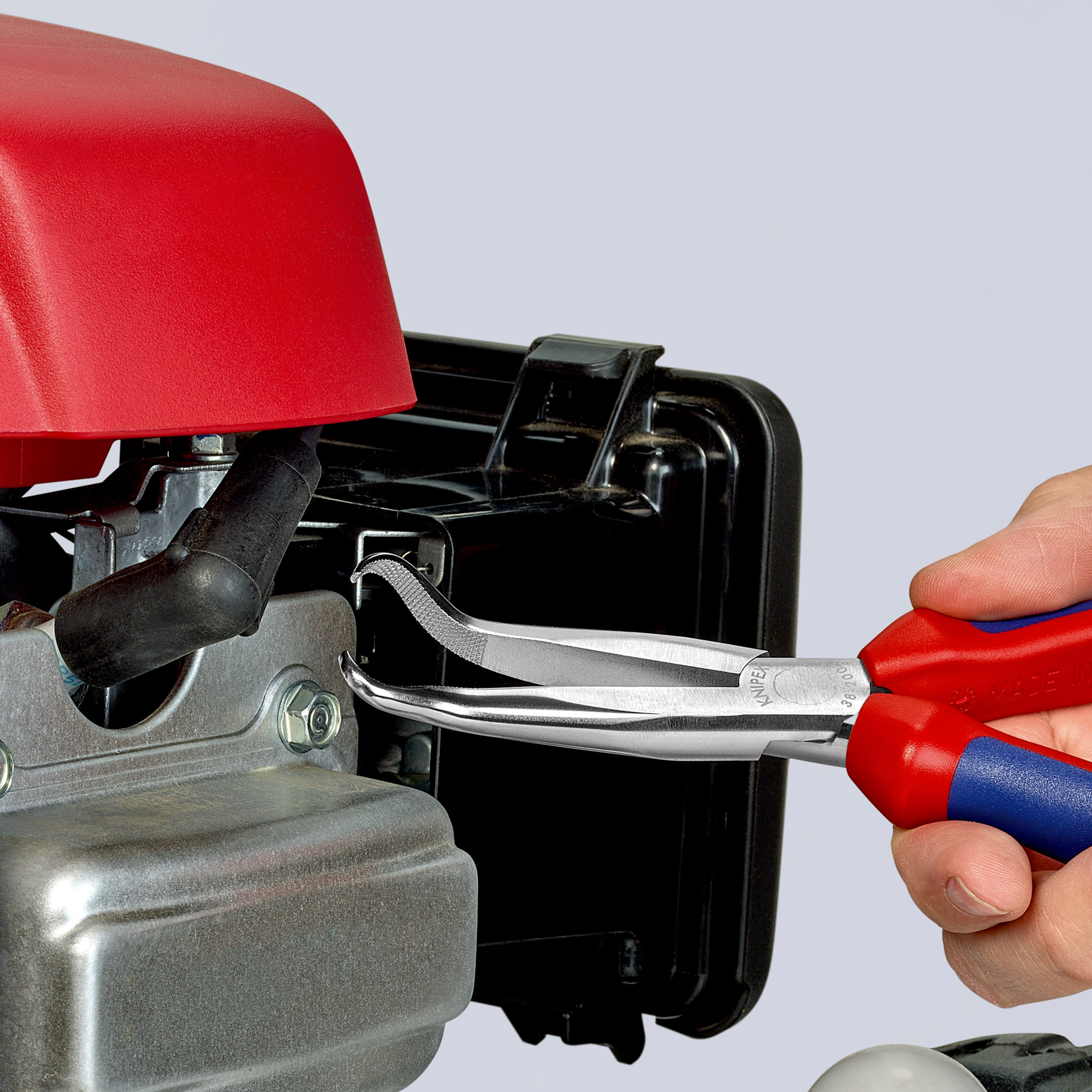 Pince cosses bougie 200mm chrome 45° KNIPEX - 38 95 200