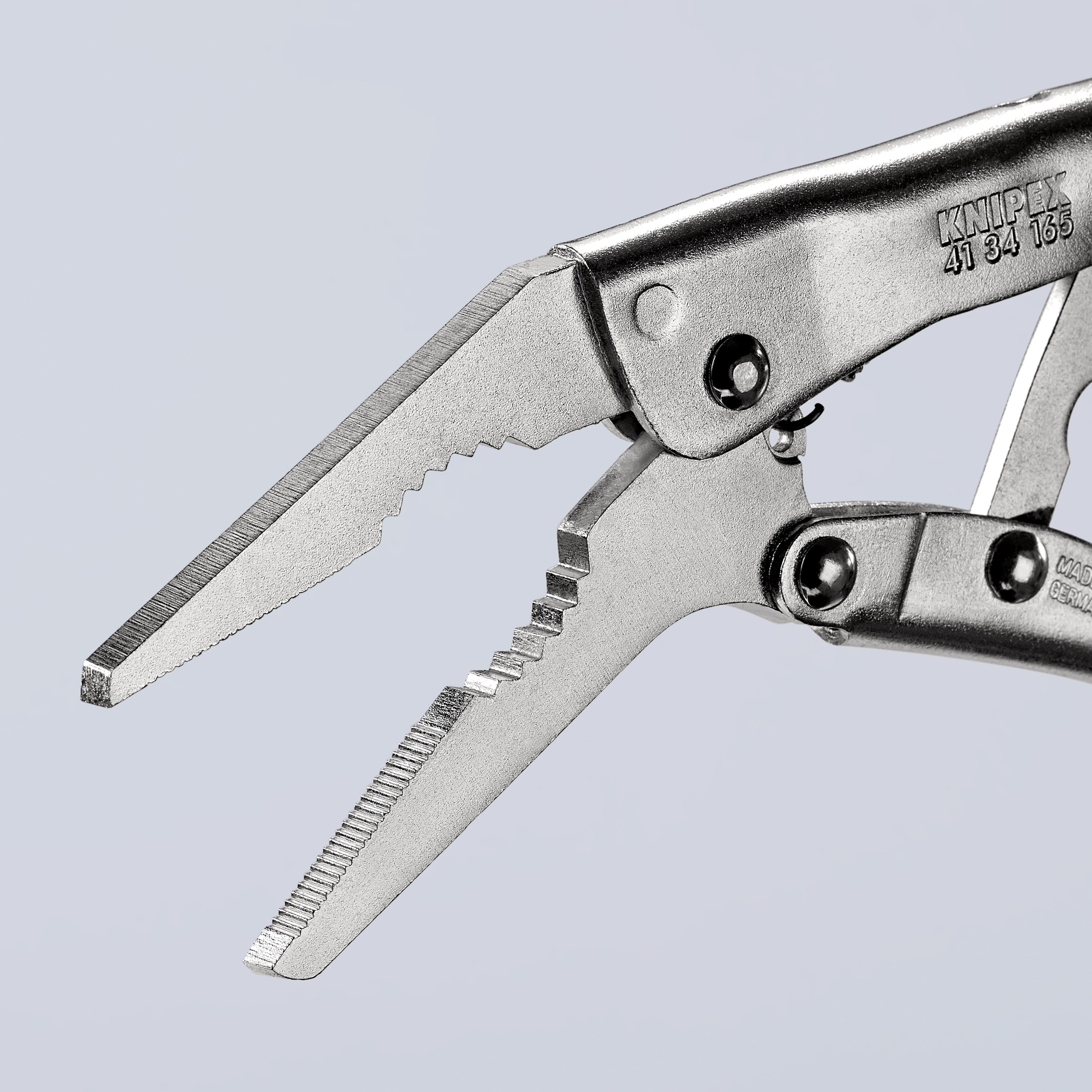 Pince-étau universelle 165mm - Becs longs - Zinguée brillante Section max. 24mm KNIPEX - 4134165