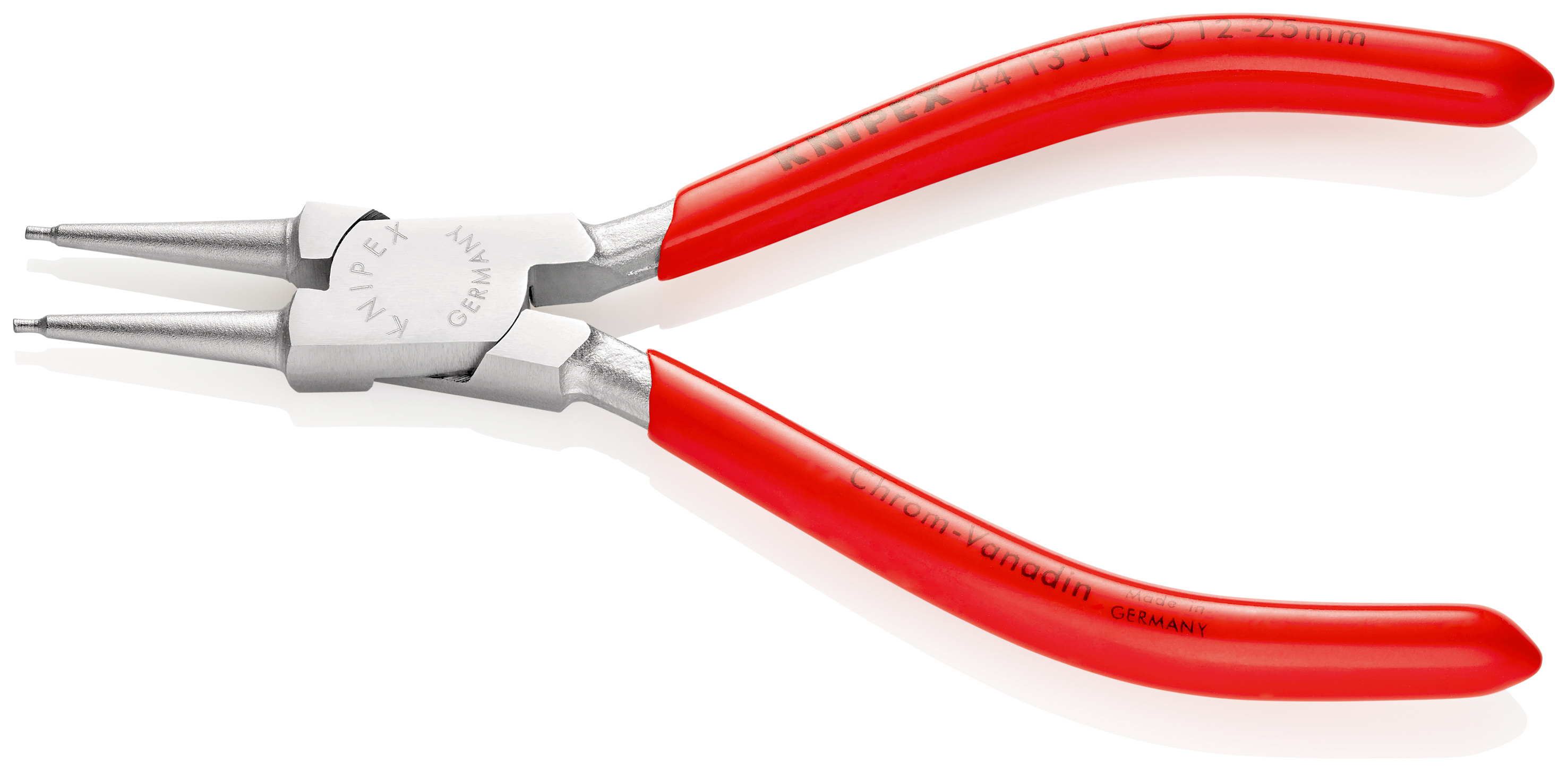 Pince pour circlips intérieurs de 12 à 25mm - 180mm - Gainage PVC - Chromée KNIPEX - 4413J1