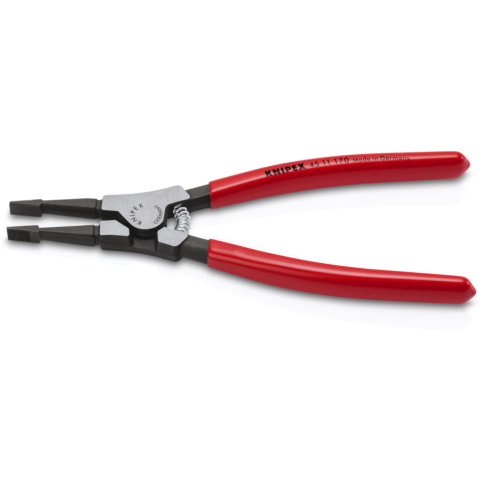 Pince de montage pour rondelles ressort d'arbre gainées en plastique brunie KNIPEX - 4511170