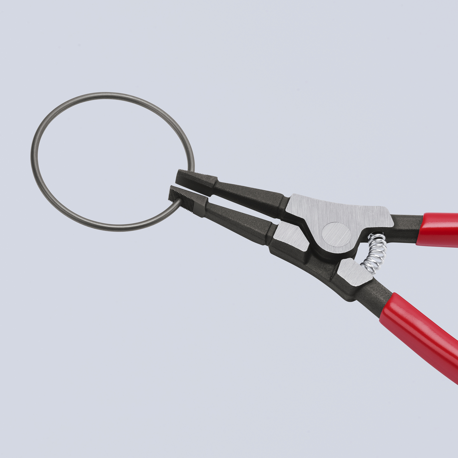 Pince de montage pour rondelles ressort d'arbre gainées en plastique brunie KNIPEX - 4511170