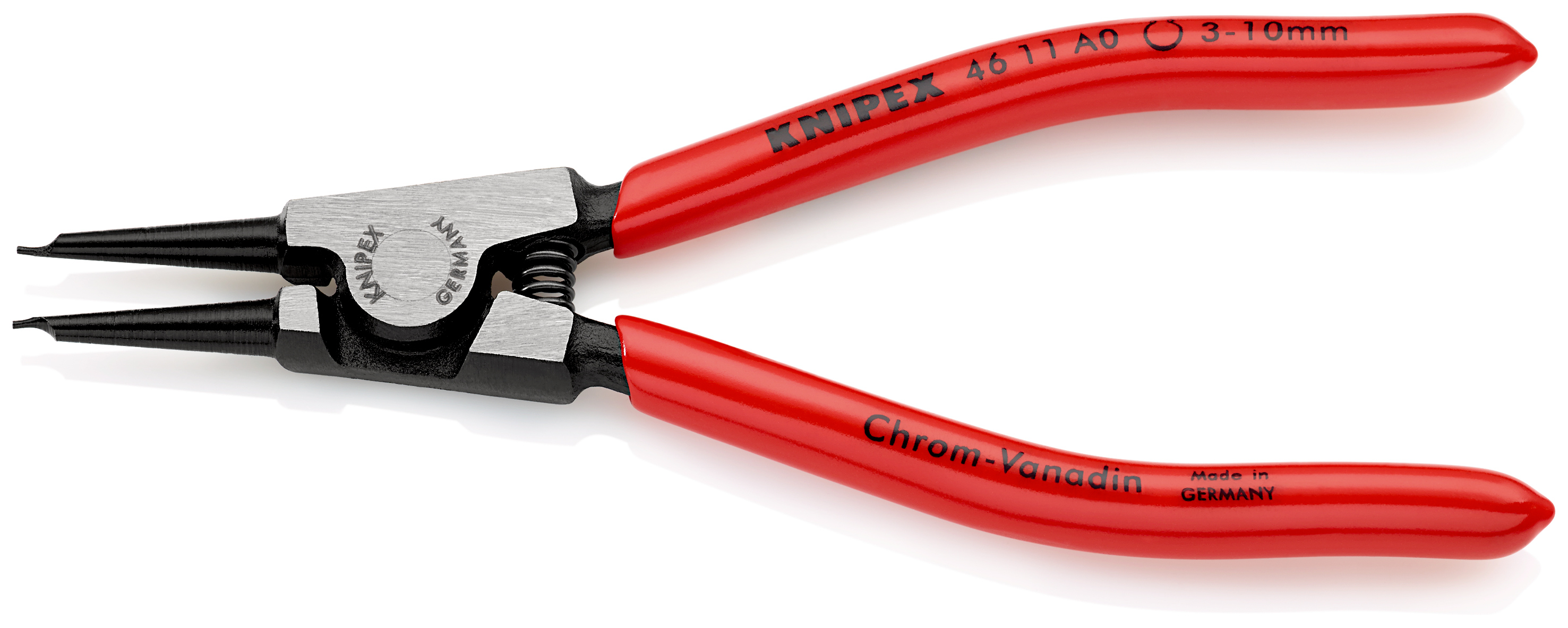 Pince pour circlips extérieurs de 3 à 10mm - Gainage PVC - 140mm KNIPEX - 4611A0SB