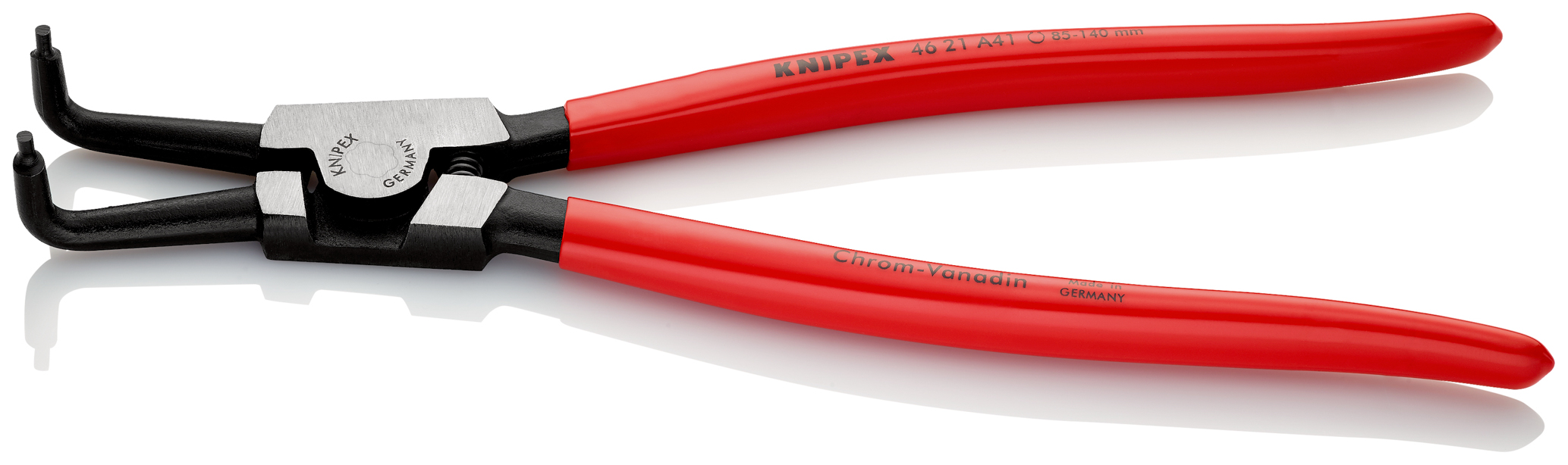 Pince pour circlips extérieurs d'Arbre de 85 à 140mm - 300mm 90° - Gainage PVC KNIPEX - 4621A41