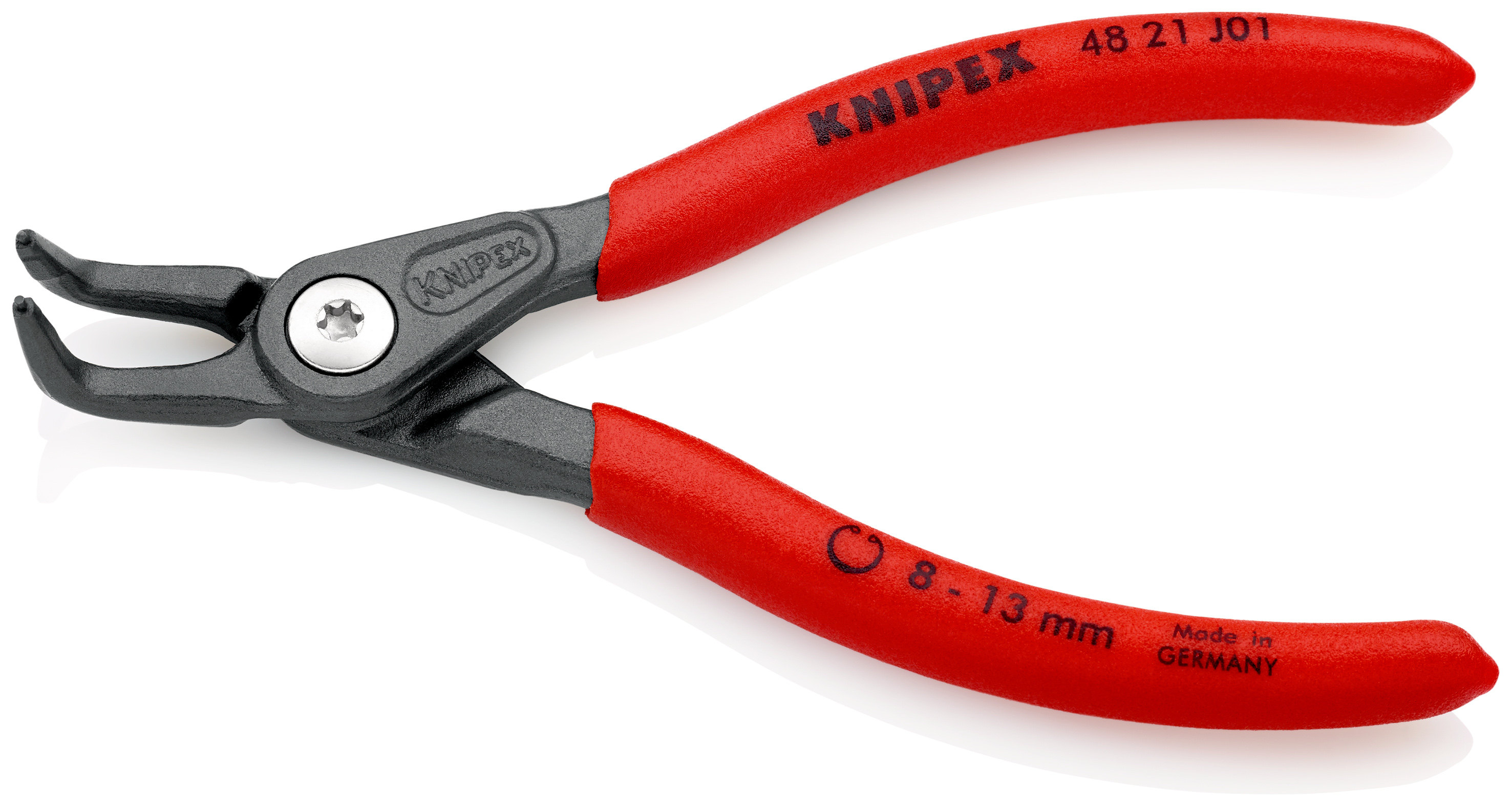 Pince pour circlips intérieurs coudée à 90° de 8 à 13mm - 130mm - Gainage PVC KNIPEX - 4821J01SB