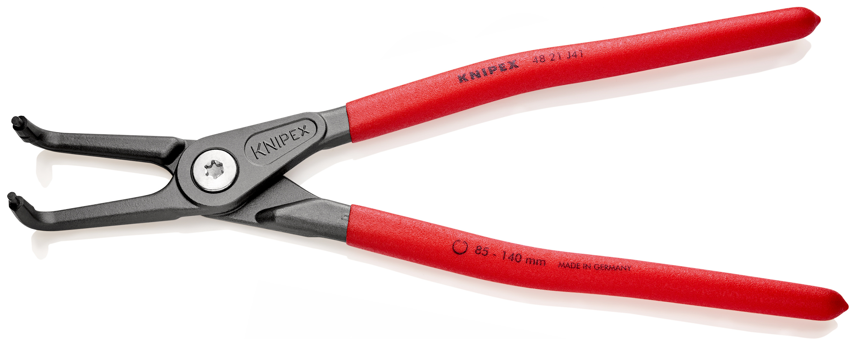 Pince pour circlips intérieurs coudée à 90° de 85 à 140mm - 305mm - Gainage PVC KNIPEX - 4821J41SB