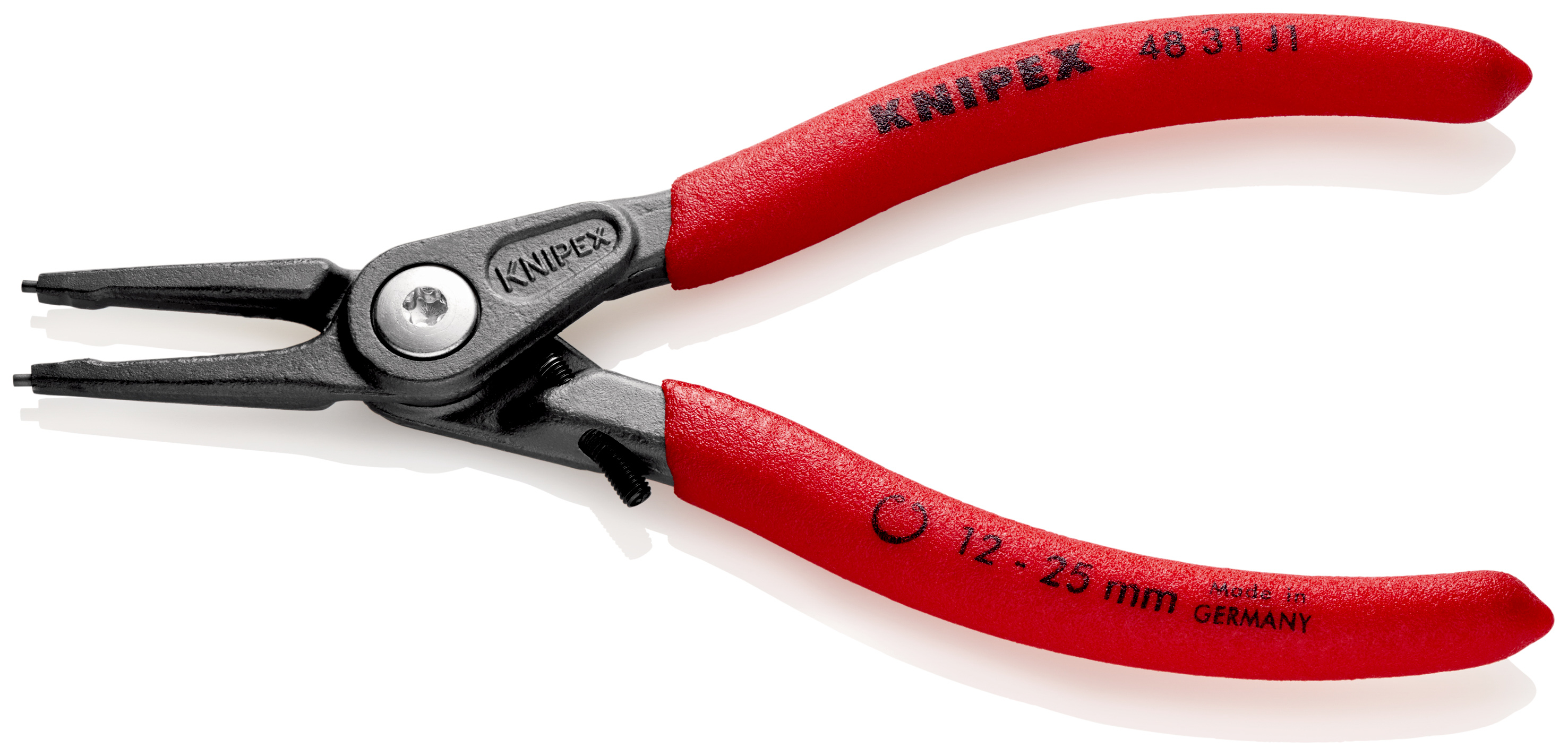 Pince circlips intérieurs de 12 à 25mm + vis de réglage - 140mm - Gainage PVC KNIPEX - 4831J1