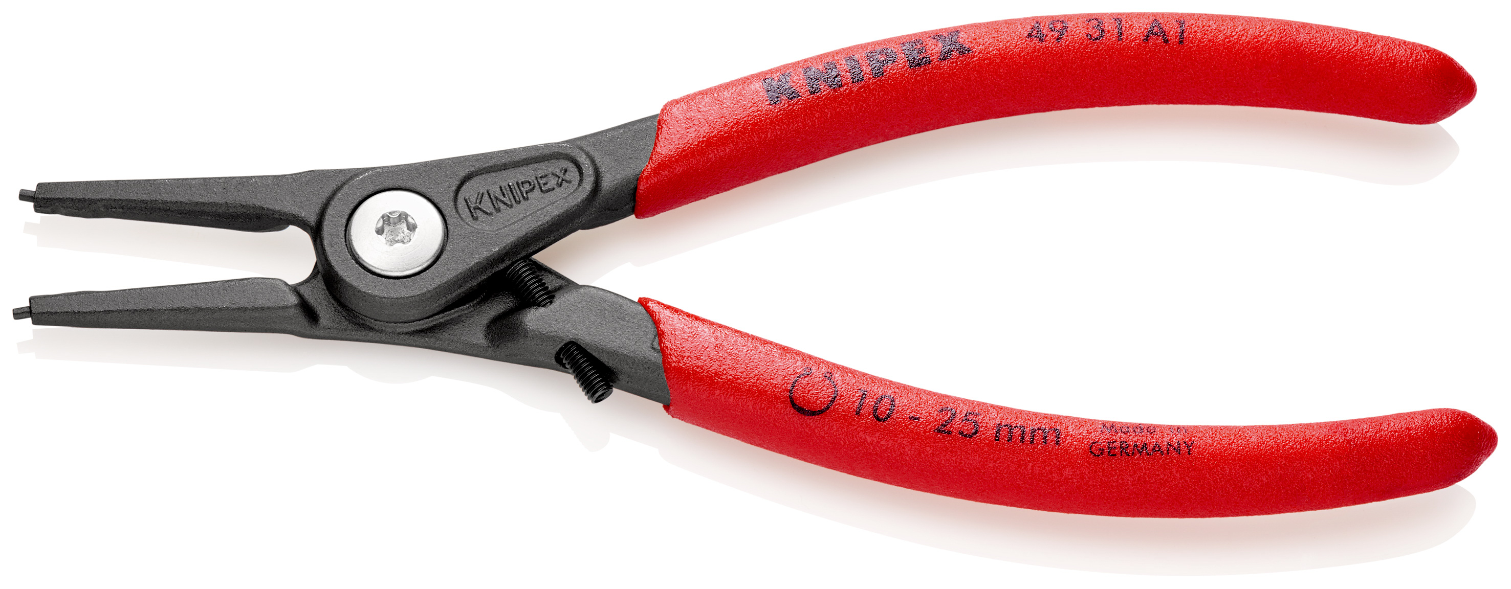 Pince circlips extérieurs de 10 à 25mm + vis de réglage - 140mm - Gainage PVC KNIPEX - 4931A1