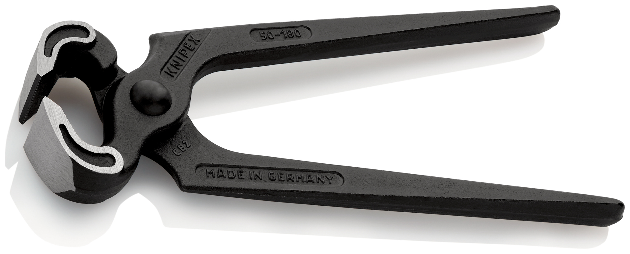 Tenaille Sollicitations extrêmes 180mm - Atramentisée noire, tête polie - 60 HRC KNIPEX - 5000180