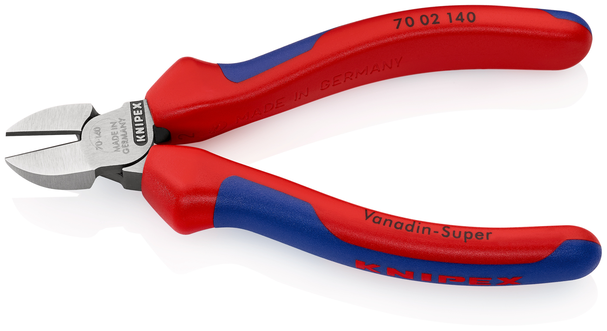 Pince coupante de côté multiusage 140mm - Tête étroite - Bi-matière - 62 HRC KNIPEX - 7002140