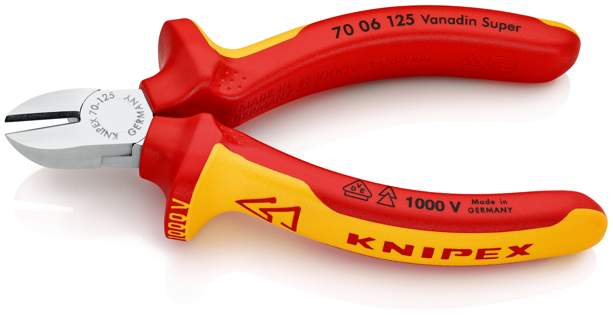 Pince coupante cote 125mm chrome 1000v KNIPEX - 70 06 125