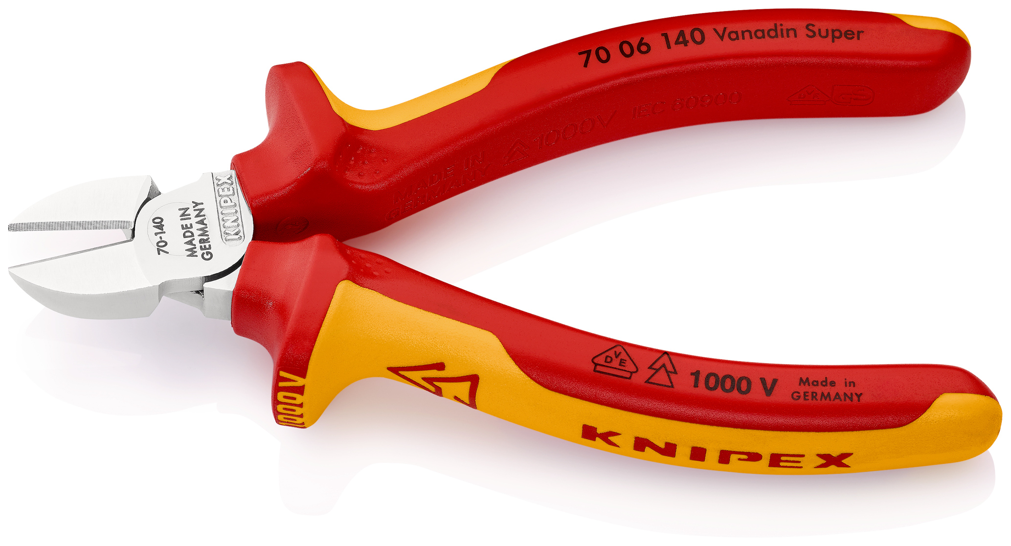 Pince coupante cote 140mm chrome 1000v KNIPEX - 70 06 140