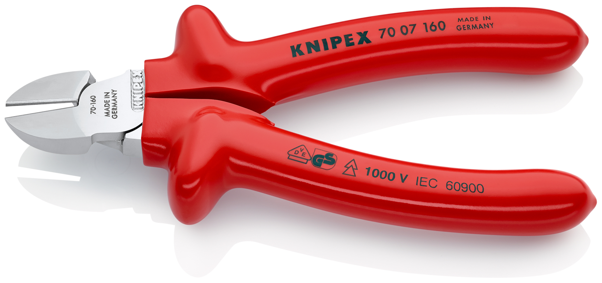 Pince coupante cote 160mm chrome 1000v KNIPEX - 70 07 160