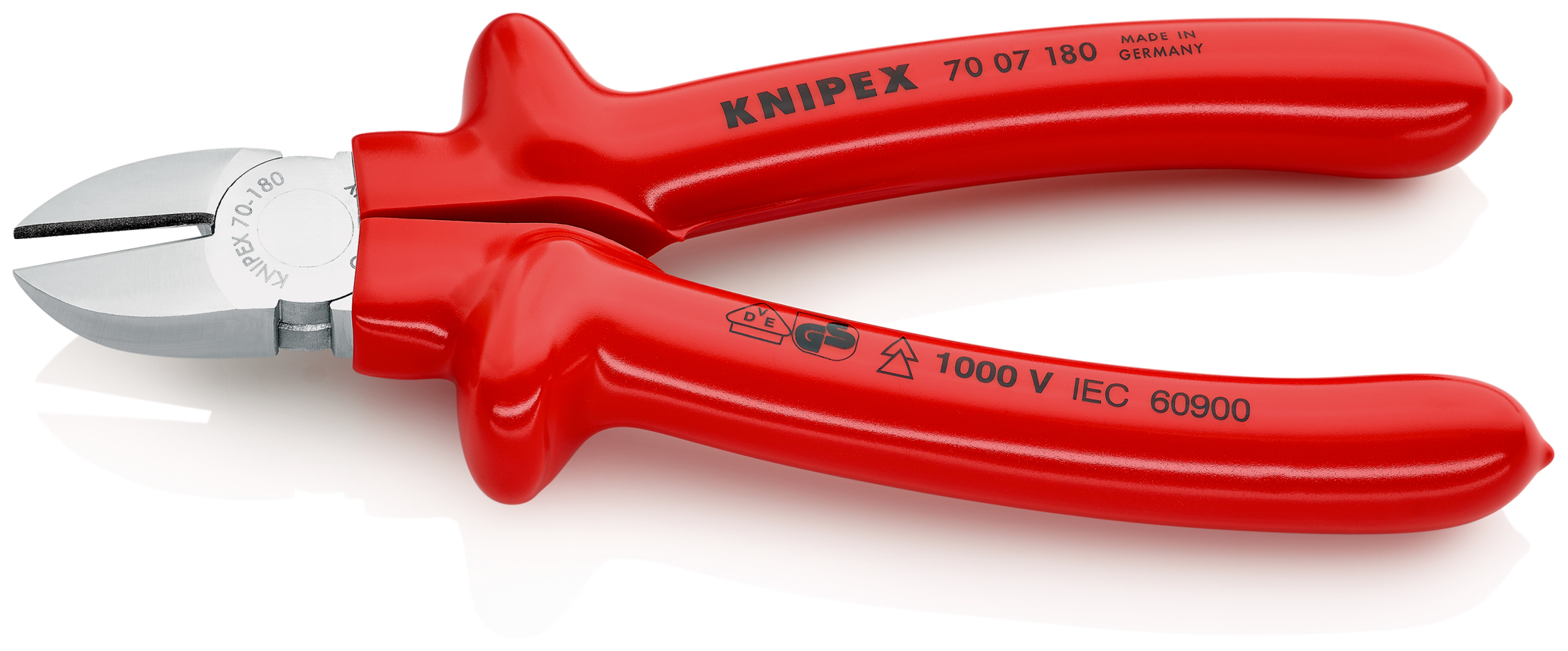 Pince coupante cote 180mm chrome 1000v KNIPEX - 70 07 180