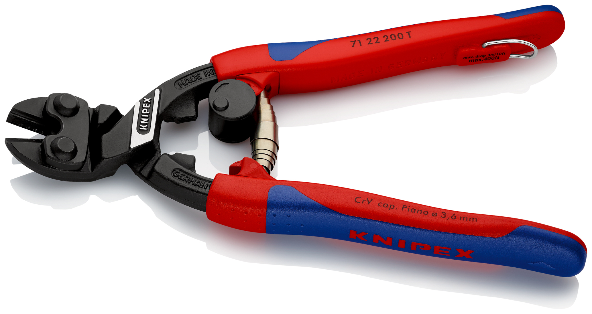 Coupe-boulon compact 200mm 20° antichute KNIPEX - 71 22 200 T BK