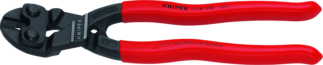 Pince coupe-boulon CoBolt profil de coupe ajouré 200mm 20° - Gainage PVC - SC KNIPEX - 7141200SB