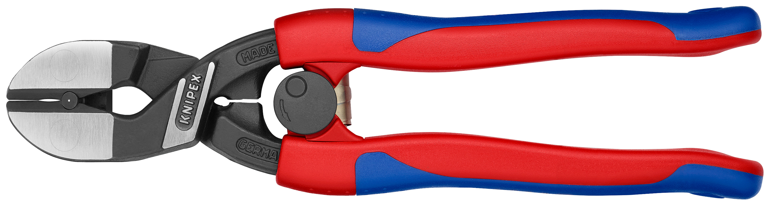 Coupe boulons compact Cobolt Evidé - Coudé - Gainage bi-matière - Avec ressort KNIPEX - 7142200