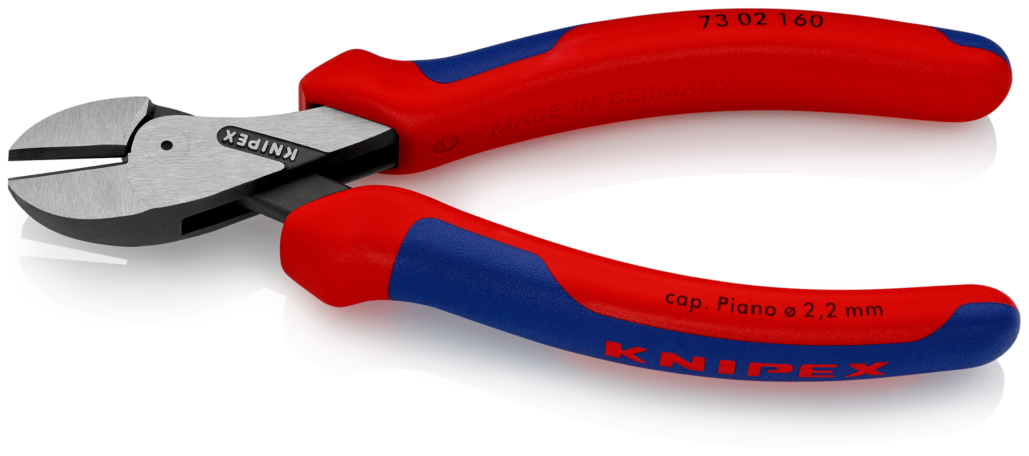 Pince coupante de côté X-Cut à forte démultiplication 160mm - Bi-matière KNIPEX - 7302160
