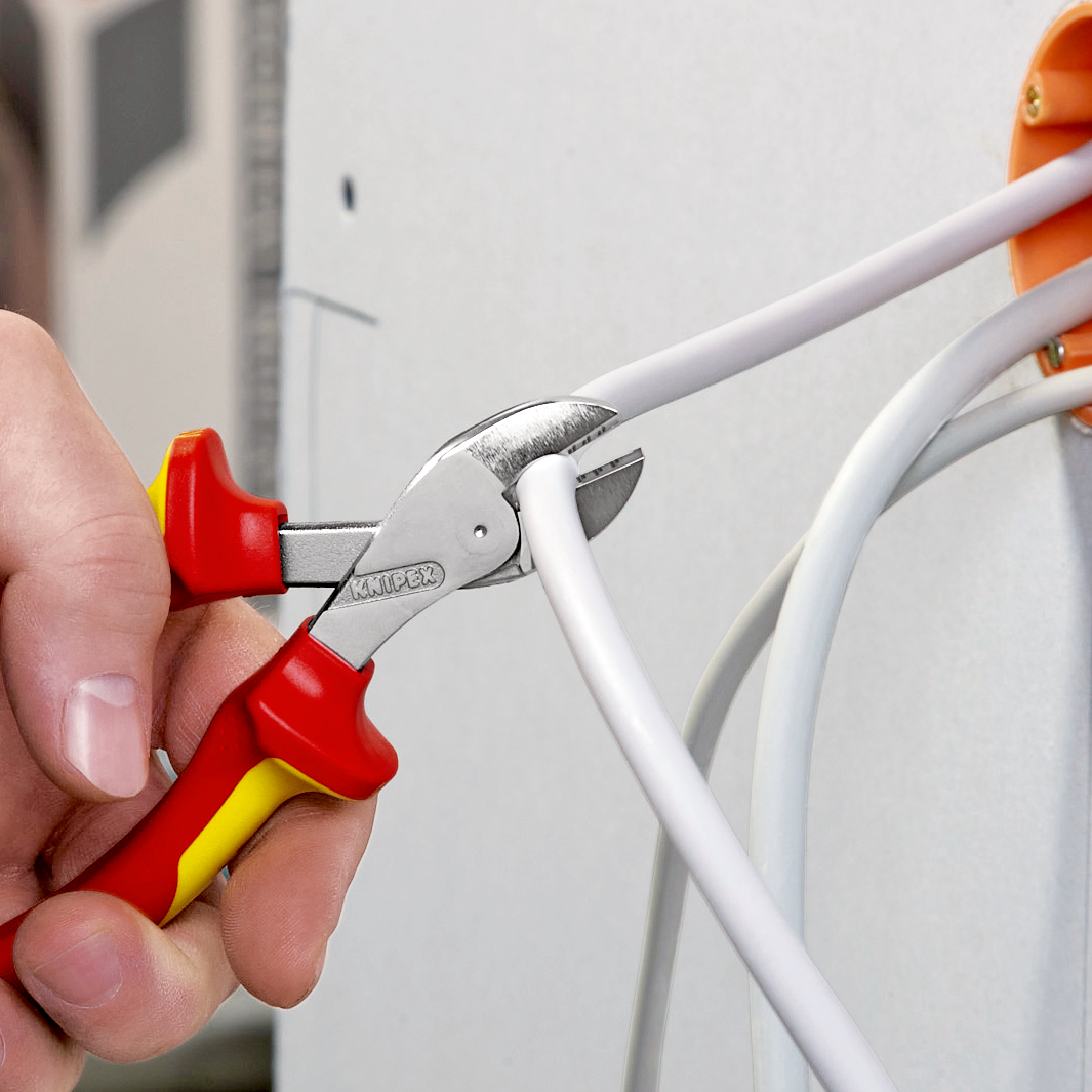 Pince cpte cote x-cut® 160mm chrom 1000v KNIPEX - 73 06 160 SB