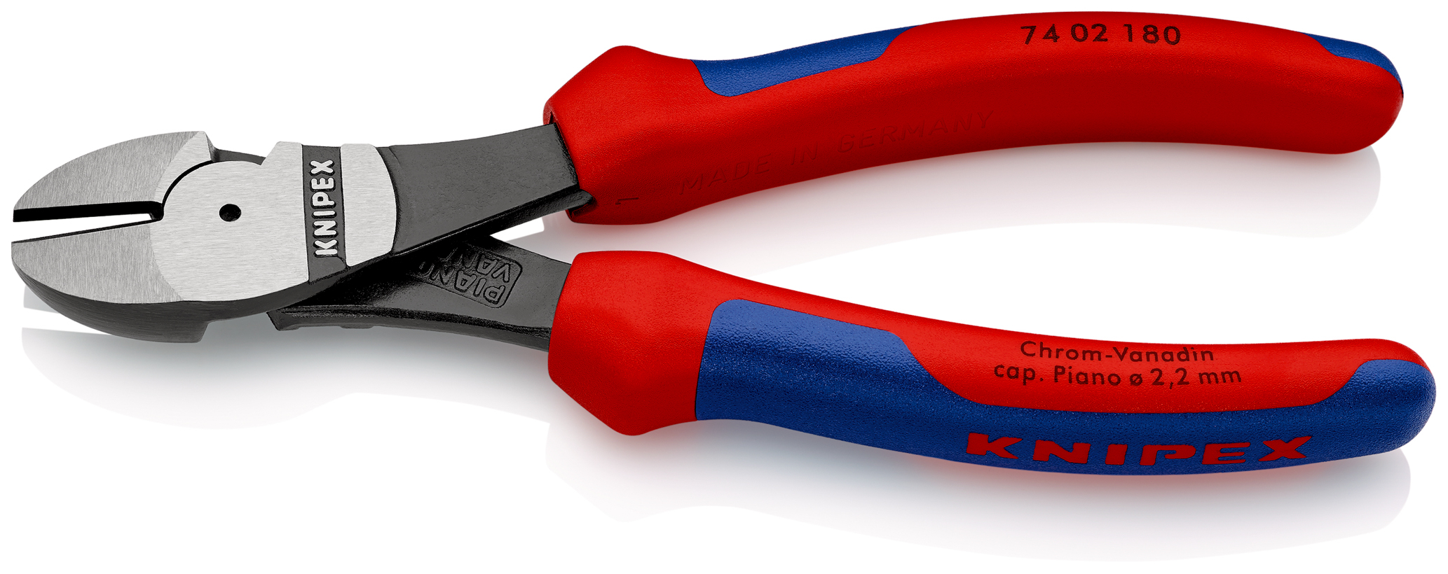 Pince coupante acier Ø 3,8 mm forte démultiplication KNIPEX - 74 02 180