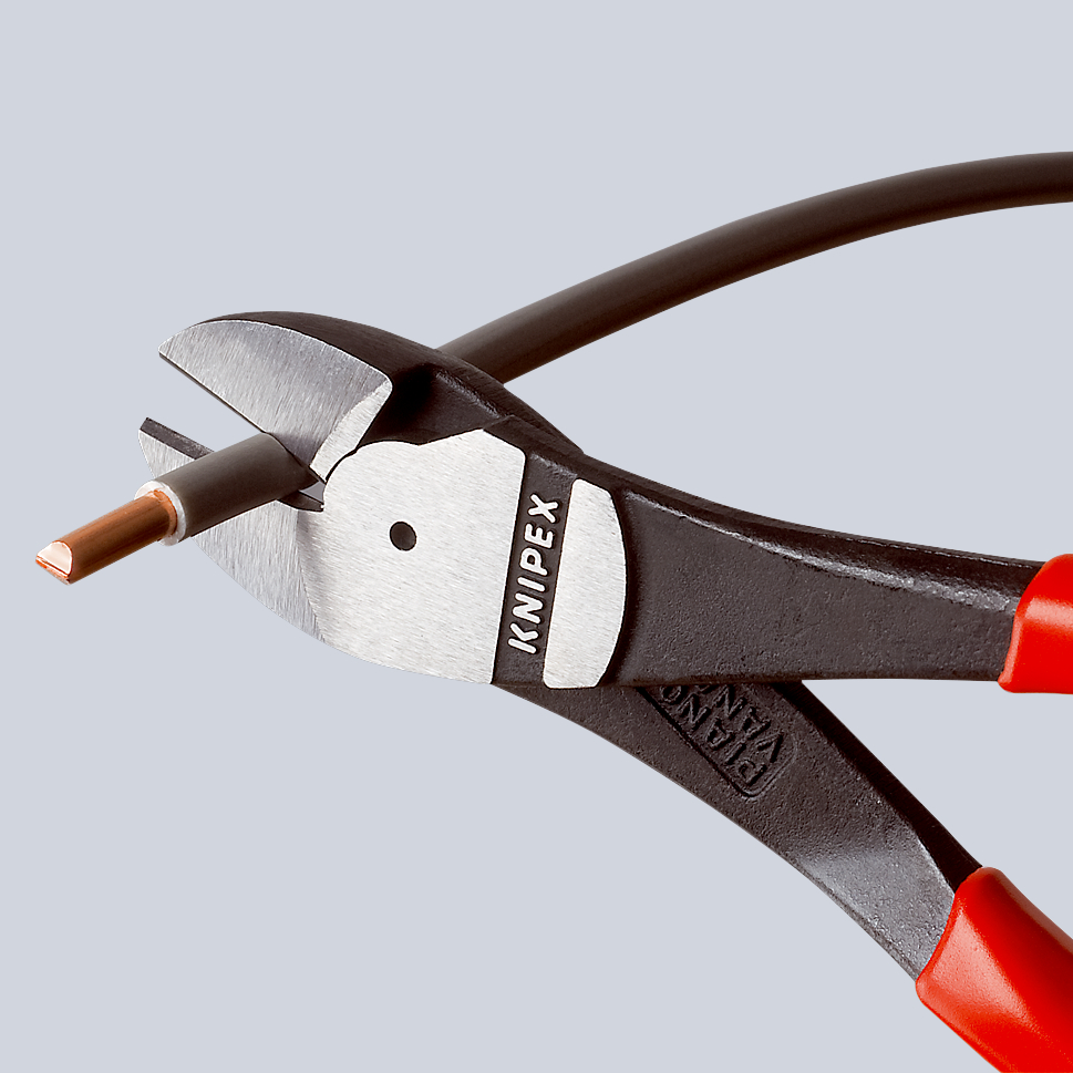 Pince coupante de côté forte démultiplication 250mm - Gainage Bi-matière - SC KNIPEX - 7402250SB