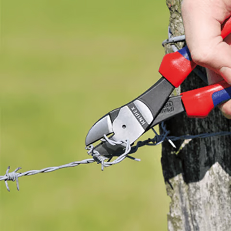 Pince coupante de côté forte démultiplication 250mm - Gainage Bi-matière - SC KNIPEX - 7402250SB