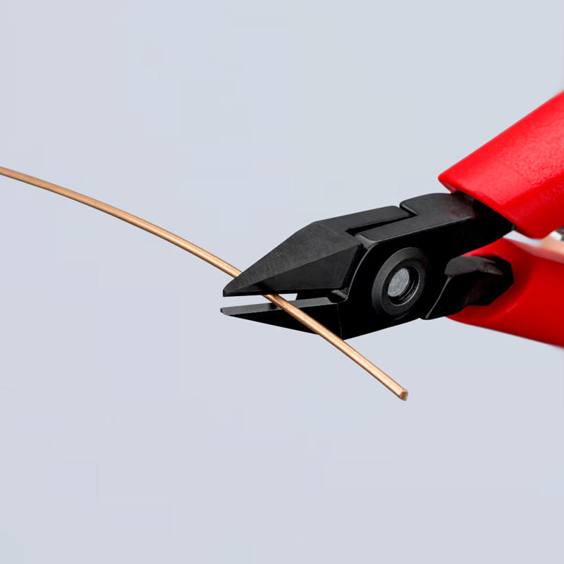 Pince coupante de côté pour l’électronique 125mm - Ressort - Gainage PVC KNIPEX - 7502125