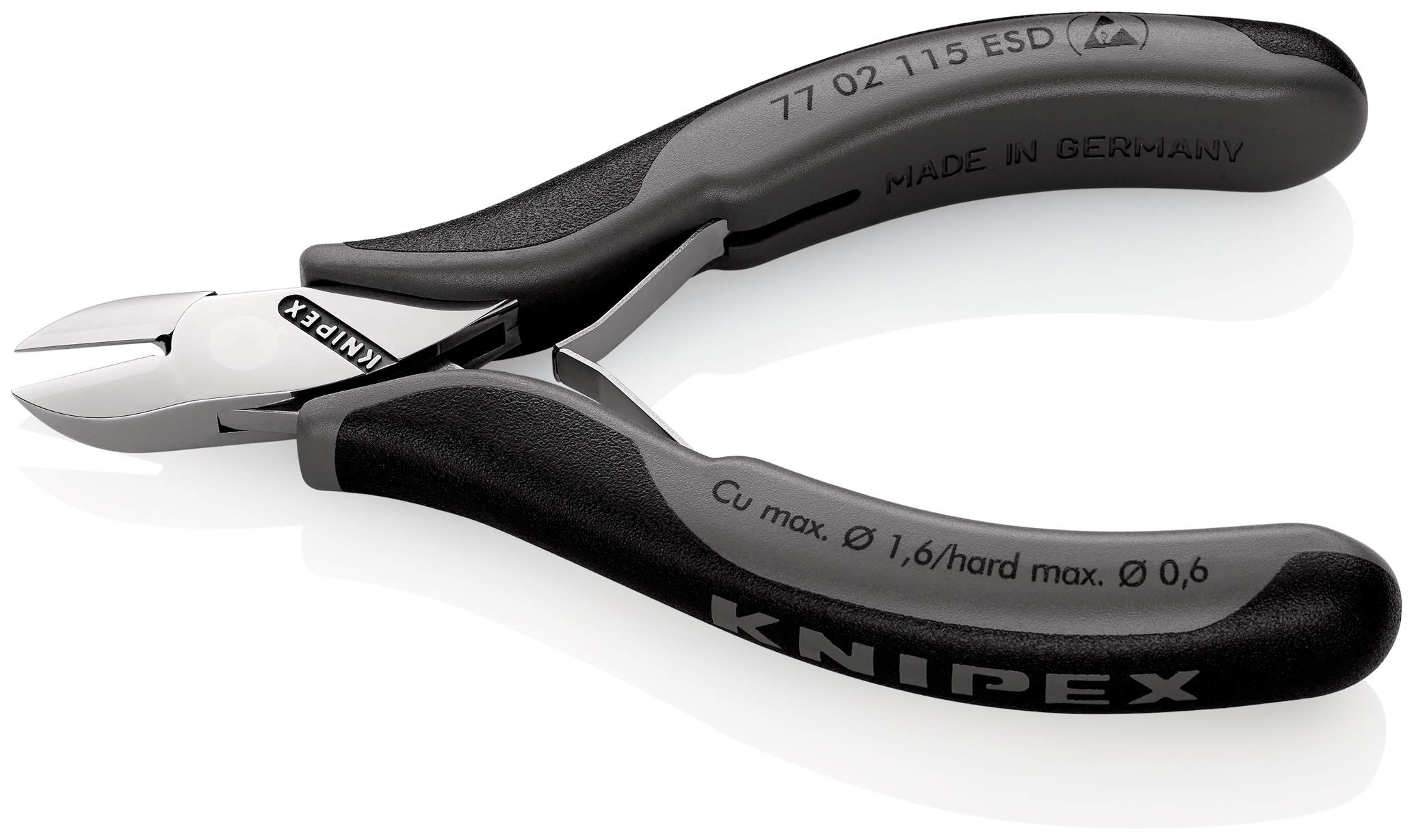 Pince coupante cote electro 115mm esd KNIPEX - 77 02 115 ESD