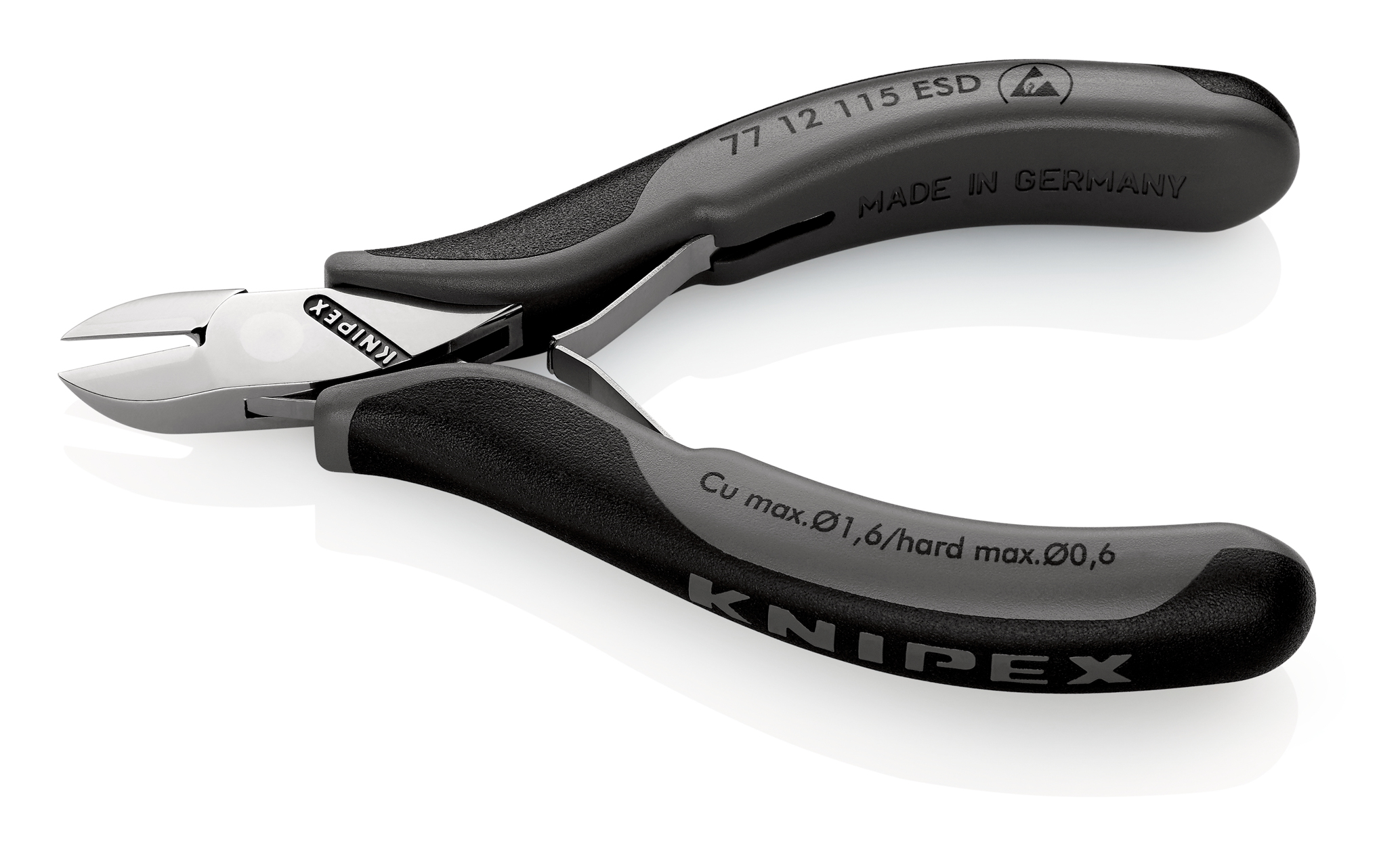 Pince coupante cote electro 115mm esd KNIPEX - 77 12 115 ESD