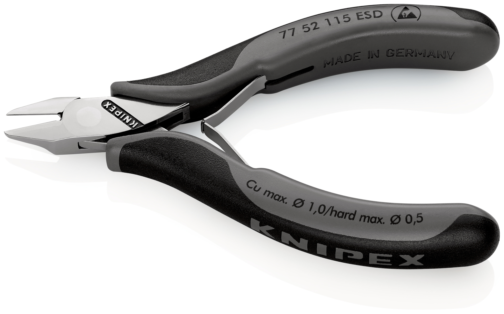 Pince coupante cote electro 115mm esd KNIPEX - 77 52 115 ESD