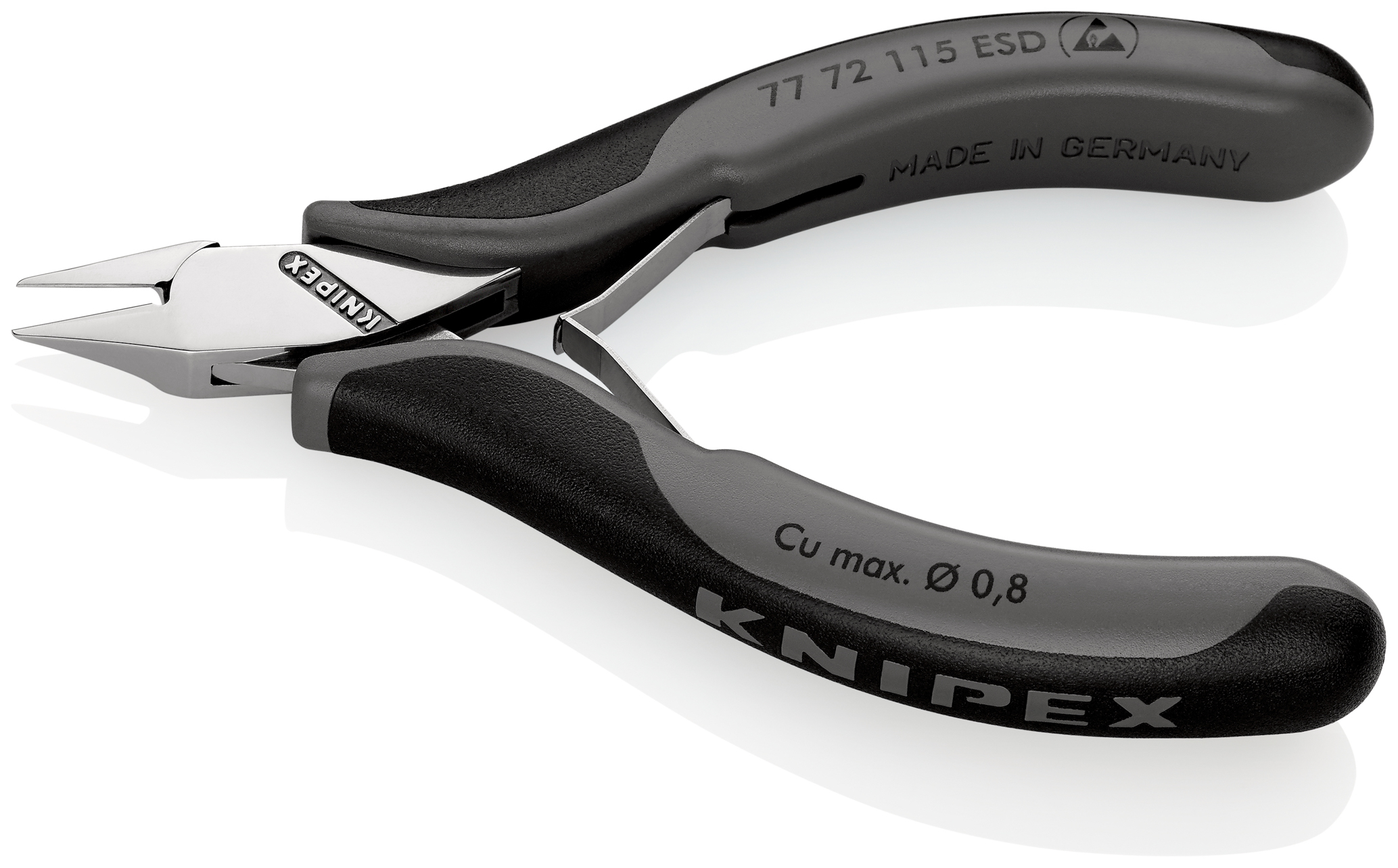 Pince coupante cote electro 115mm esd KNIPEX - 77 72 115 ESD